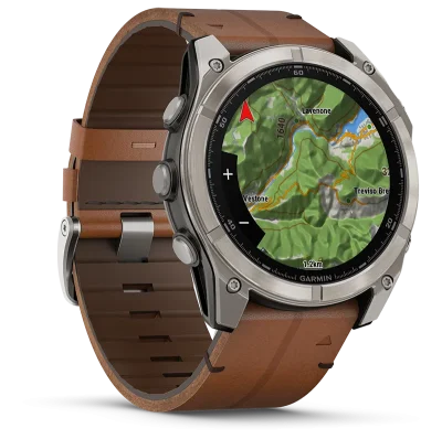 fenix 8 51mm,AMOLED,Sapphire, Bare Ti, Blk/Chsnt Lthr, EMEA