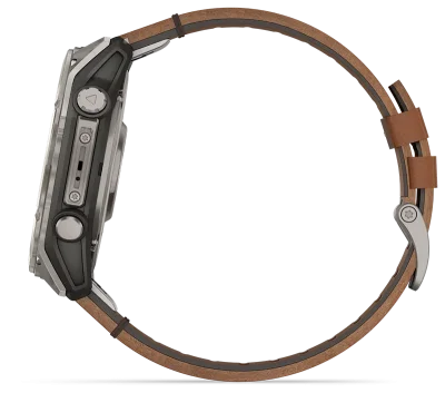 fenix 8 51mm,AMOLED,Sapphire, Bare Ti, Blk/Chsnt Lthr, EMEA