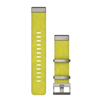 Acc, MARQ,QuickFit 22m,Jacquard Weave Nylon Strap, Yel/Green