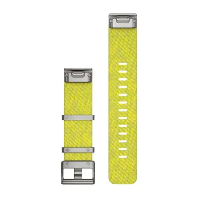 Acc, MARQ,QuickFit 22m,Jacquard Weave Nylon Strap, Yel/Green