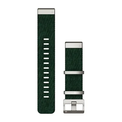 QuickFit&reg; 22-klokkeremmer, jacquard-vevd nylonrem  furugr�nn