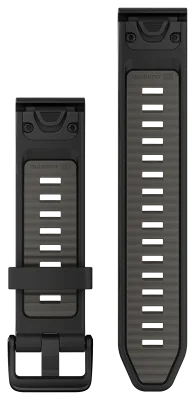 Acc, fenix 8, 20mm QF Black/Pebble Gray Silicone Bnd WW/Asia