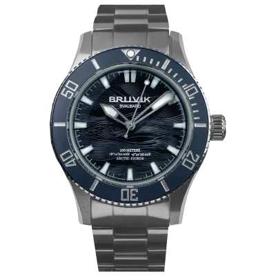 Svalbard arctic fjords wave dial arctic blue 2024SVB41AFWDBLU