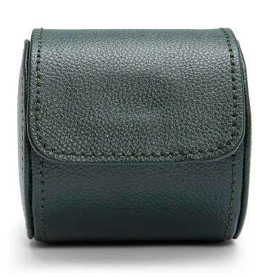 WOLF1834 BRITISH RACING NARROW SINGLE WATCH ROLL - GREEN
