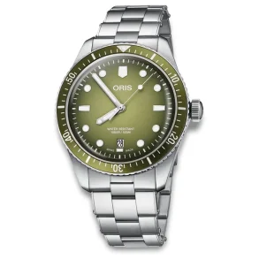 Oris 73377074057MB Dykkerklokke Herre Gr�nn 40 mm