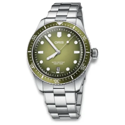 Oris 73377074057MB Dykkerklokke Herre Gr�nn 40 mm
