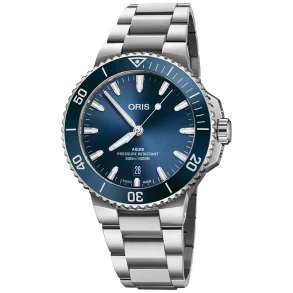 Oris 73377874135MB Aquis herreklokke bl� 42 mm
