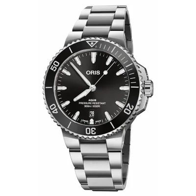 Oris 73377874154MB Aquis herreklokke svart 42 mm