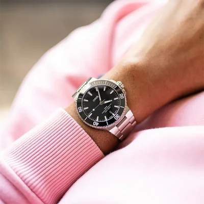Oris 73377874154MB Aquis herreklokke svart 42 mm