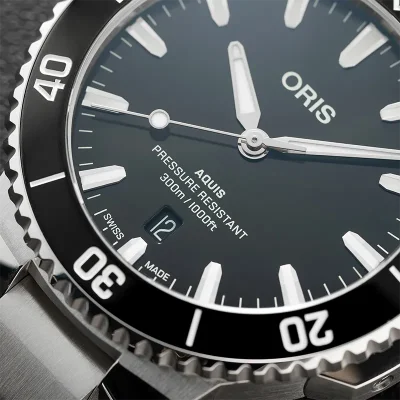 Oris 73377874154MB Aquis herreklokke svart 42 mm
