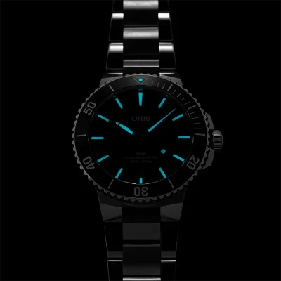 Oris 73377874154MB Aquis herreklokke svart 42 mm