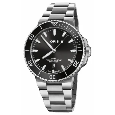 Oris Aquis herreklokke svart 44 mm 73377894154MB