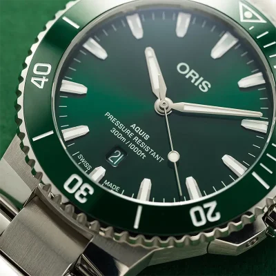 Oris Aquis Herre Gr�nn 44 mm 73377894157MB