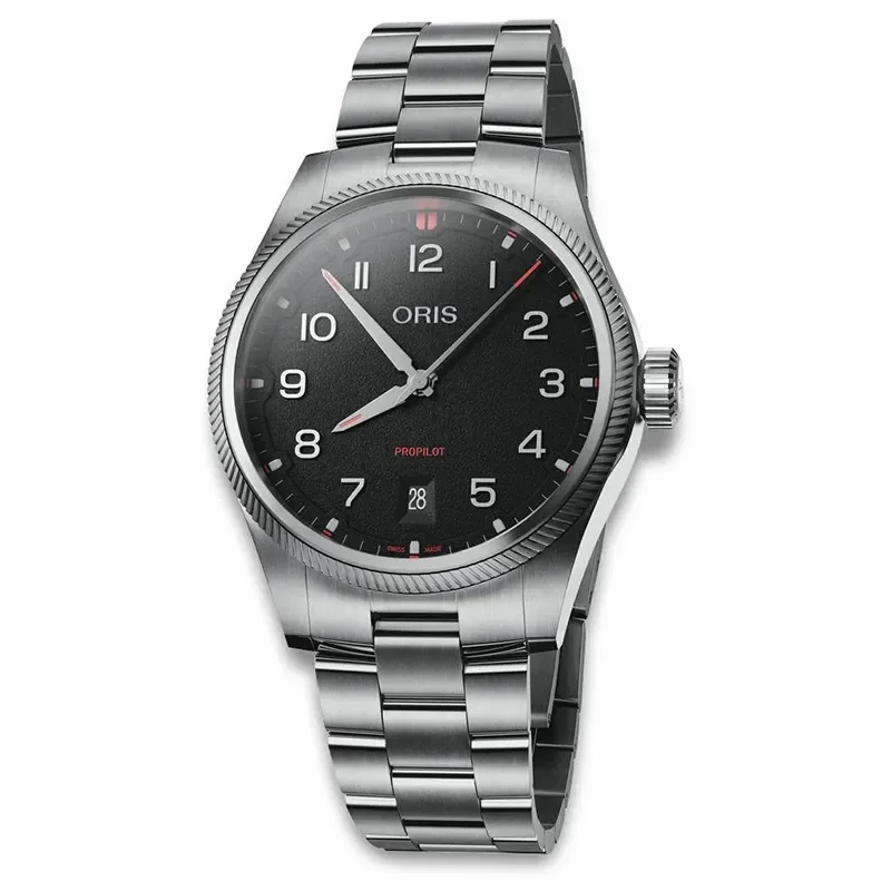 Oris 73378054164MB Herreklokke Svart 41 mm Mekanisk Automatisk