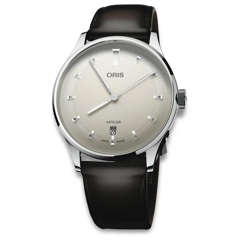 Oris 73378104051LS Herreklokke, Hvit, 38 mm
