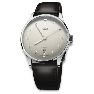Oris 73378104051LS Herreklokke, Hvit, 38 mm