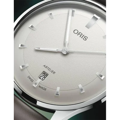 Oris 73378104051LS Herreklokke, Hvit, 38 mm