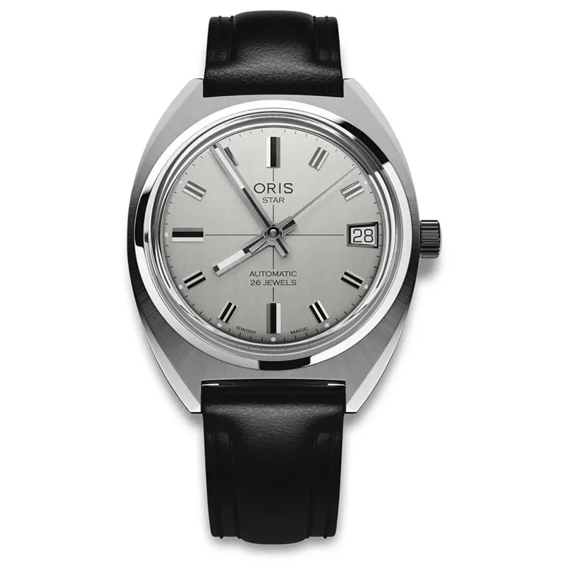 Oris 73378134151SET herreklokke, s�lv 35 mm
