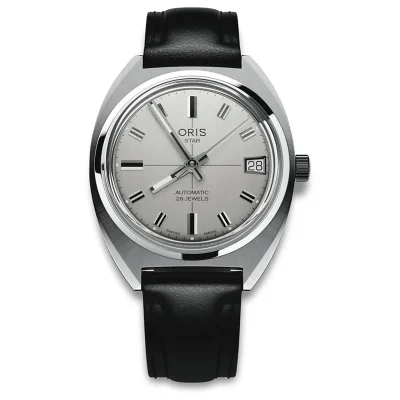 Oris 73378134151SET herreklokke, s�lv 35 mm