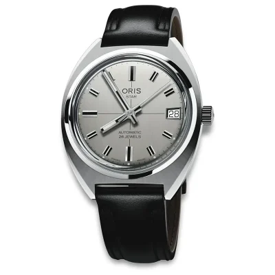 Oris 73378134151SET herreklokke, s�lv 35 mm