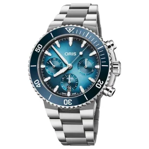 Oris Aquis Herre 44 mm Bl� Mekanisk Automatisk 77177934155MB