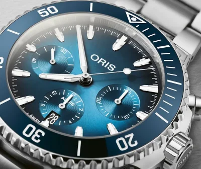 Oris Aquis Herre 44 mm Bl� Mekanisk Automatisk 77177934155MB