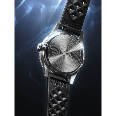 BALTIC WATCHES - AQUASCAPHE CLASSIC BLUE GILT - BLACK RUBBER