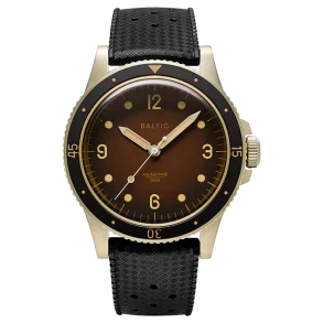 BALTIC WATCHES - AQUASCAPHE BRONZE BROWN - BLACK RUBBER