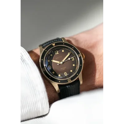 BALTIC WATCHES - AQUASCAPHE BRONZE BROWN - BLACK RUBBER