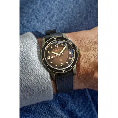 BALTIC WATCHES - AQUASCAPHE BRONZE BROWN - BLACK RUBBER
