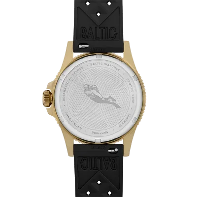 BALTIC WATCHES - AQUASCAPHE BRONZE BROWN - BLACK RUBBER