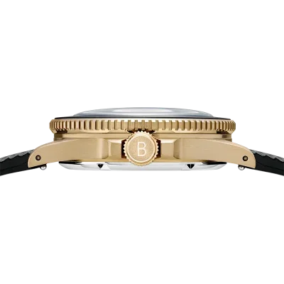 BALTIC WATCHES - AQUASCAPHE BRONZE BROWN - BLACK RUBBER