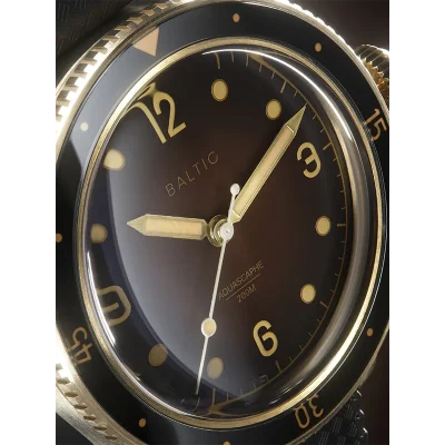 BALTIC WATCHES - AQUASCAPHE BRONZE BROWN - BLACK RUBBER