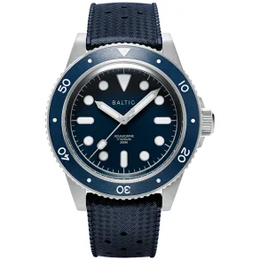 AQUASCAPHE TITANIUM BLUE - RUBBER BLUE - BALTIC WATCHES