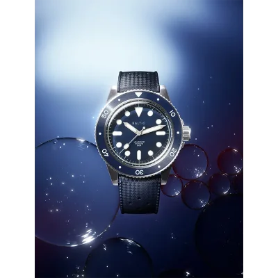 AQUASCAPHE TITANIUM BLUE - RUBBER BLUE - BALTIC WATCHES