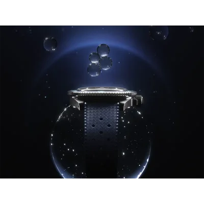 AQUASCAPHE TITANIUM BLUE - RUBBER BLUE - BALTIC WATCHES