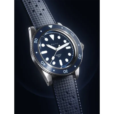 AQUASCAPHE TITANIUM BLUE - RUBBER BLUE - BALTIC WATCHES