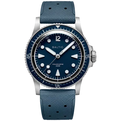 Aquascaphe MK2 - 37mm - Blue - Rubber Classic Blue - Medium