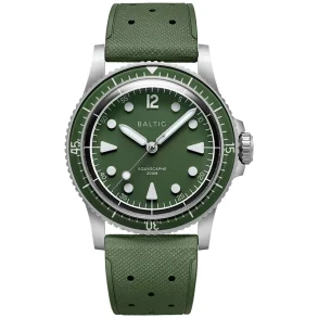 Aquascaphe MK2 - 37mm - Green - Rubber Classic Green - Medium