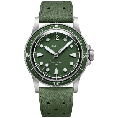 Aquascaphe MK2 - 37mm - Green - Rubber Classic Green - Medium
