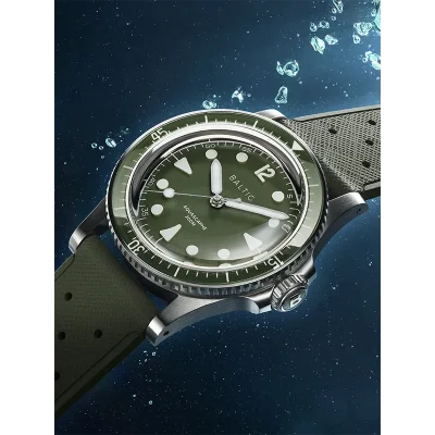 Aquascaphe MK2 - 37mm - Green - Rubber Classic Green - Medium
