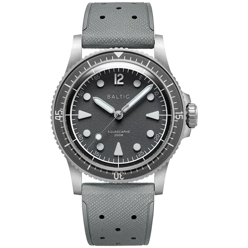 Aquascaphe MK2 - 37mm - Grey - Rubber Classic Grey - Medium