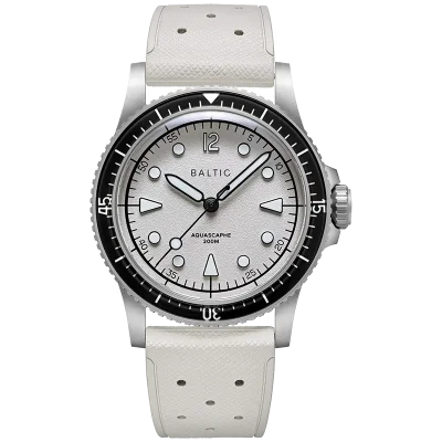 Aquascaphe MK2 - 37mm - Warm Silver - Rubber Classic Warm Silver - Medium