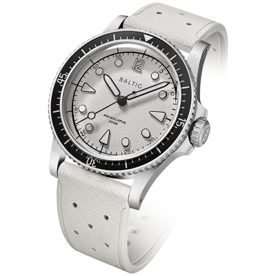 Aquascaphe MK2 - 37mm - Warm Silver - Rubber Classic Warm Silver - Medium
