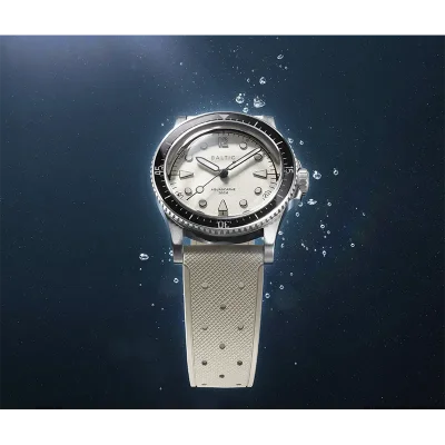 Aquascaphe MK2 - 37mm - Warm Silver - Rubber Classic Warm Silver - Medium