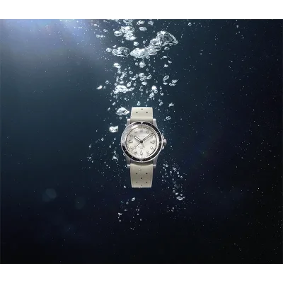 Aquascaphe MK2 - 37mm - Warm Silver - Rubber Classic Warm Silver - Medium