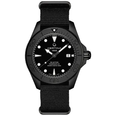 Certina C0326073805100 Herreklokke Svart 43 mm Automatisk