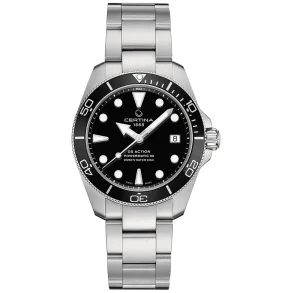 Certina C0328071105100 DS Action Automatisk Unisex Svart 38 mm