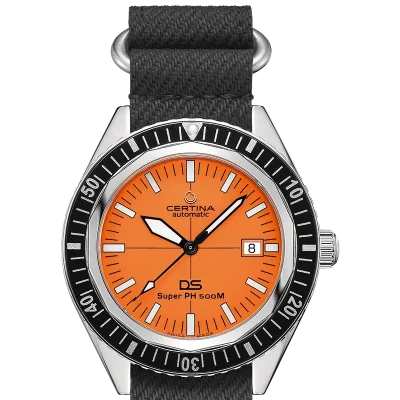 Certina C0374071728010 Herreklokke Mekanisk 43 mm Orange