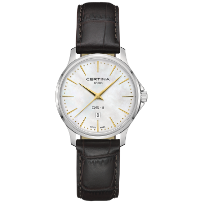 Certina C0450101611100 DS-8 dameklokke perlemor 31 mm quartz